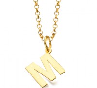 Letra M + Cadena Gold