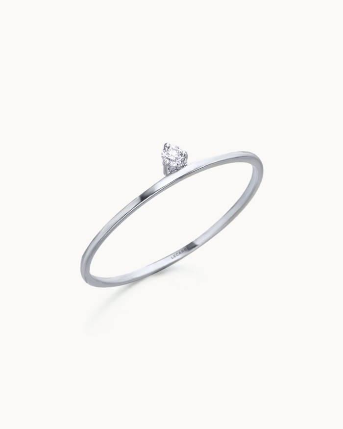 Road White Gold Diamond Ring | LECARRE