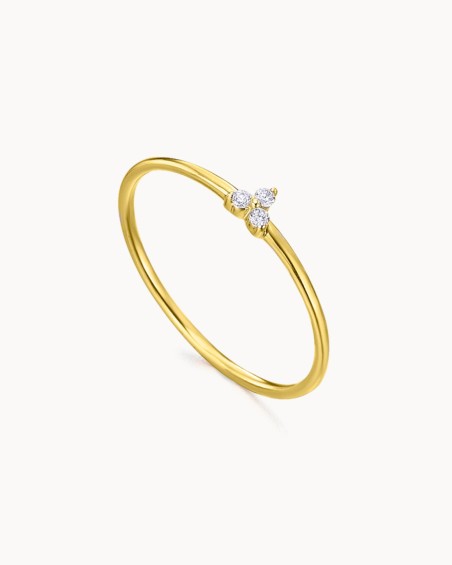 Anello in oro con tre diamanti | LECARRE