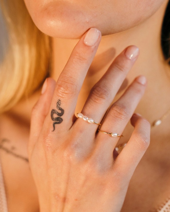 Goldring mit Reisperle | LECARRE