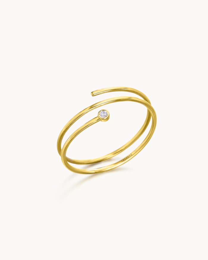 Spiralring aus Gold und Diamanten | LECARRE