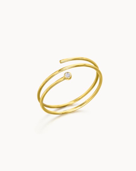 Spiralring aus Gold und Diamanten | LECARRE