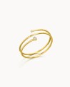 Anel Espiral de Ouro e Diamantes | LECARRE
