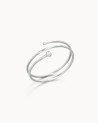 Witte gouden ring met diamanten spiraal | LECARRE