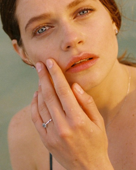 Ocean witgoud met blauwe topaas en diamanten | LECARRE