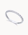 Aliança de casamento em ouro branco com diamantes | LECARRE