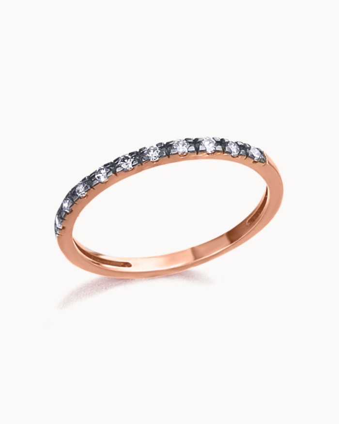Roségouden diamanten bruine trouwring | LECARRE