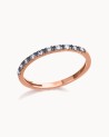 Roségouden diamanten bruine trouwring | LECARRE