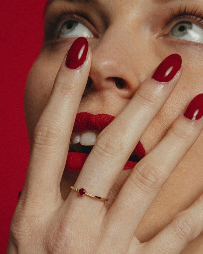 Colorize gouden robijn diamanten ring | LECARRE