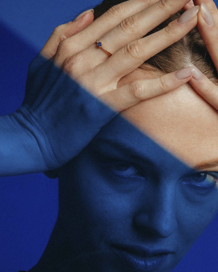 Colorize gouden saffier diamanten ring | LECARRE