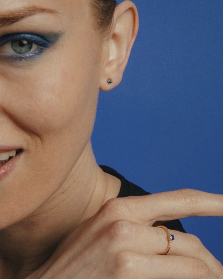 Inel Colorize cu diamant și safire din aur | LECARRE