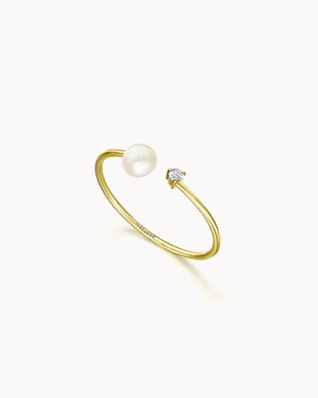 Reinheitsring aus Gold, Diamant und Perle | LECARRE