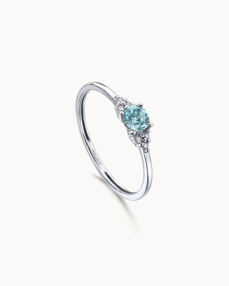Ocean II Ring in witgoud, topaas en diamanten | LECARRE