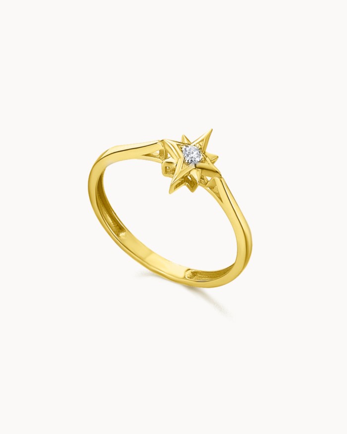 Gold Diamond Polar Star Ring | LECARRE
