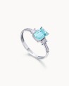Anello Destiny con topazio blu e diamanti | LECARRE