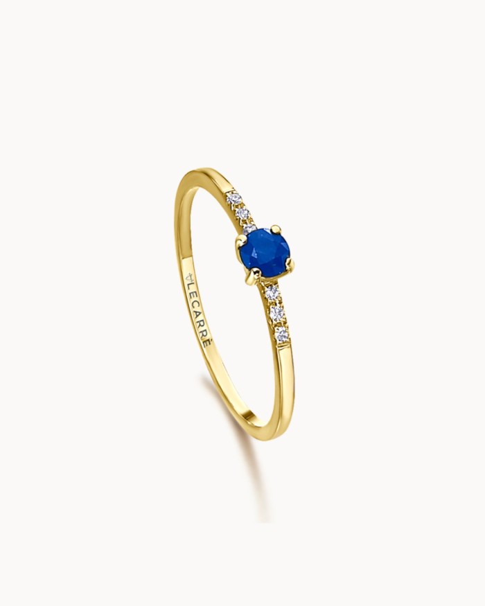 Goldring mit Saphir und Diamanten Colorize | LECARRE