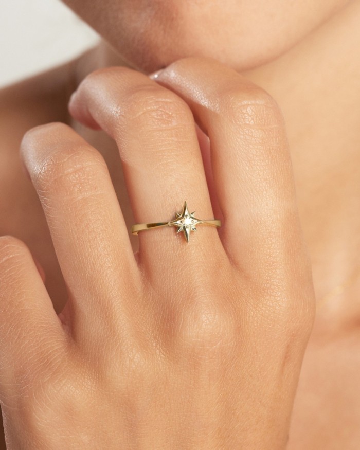 Poolsterring in goud en diamant | LECARRE