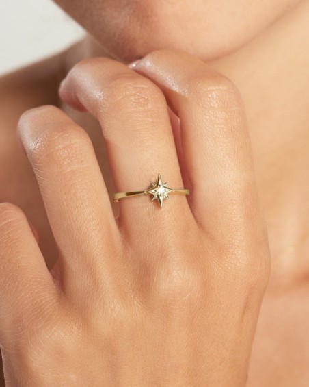 Gold Diamond Polar Star Ring | LECARRE