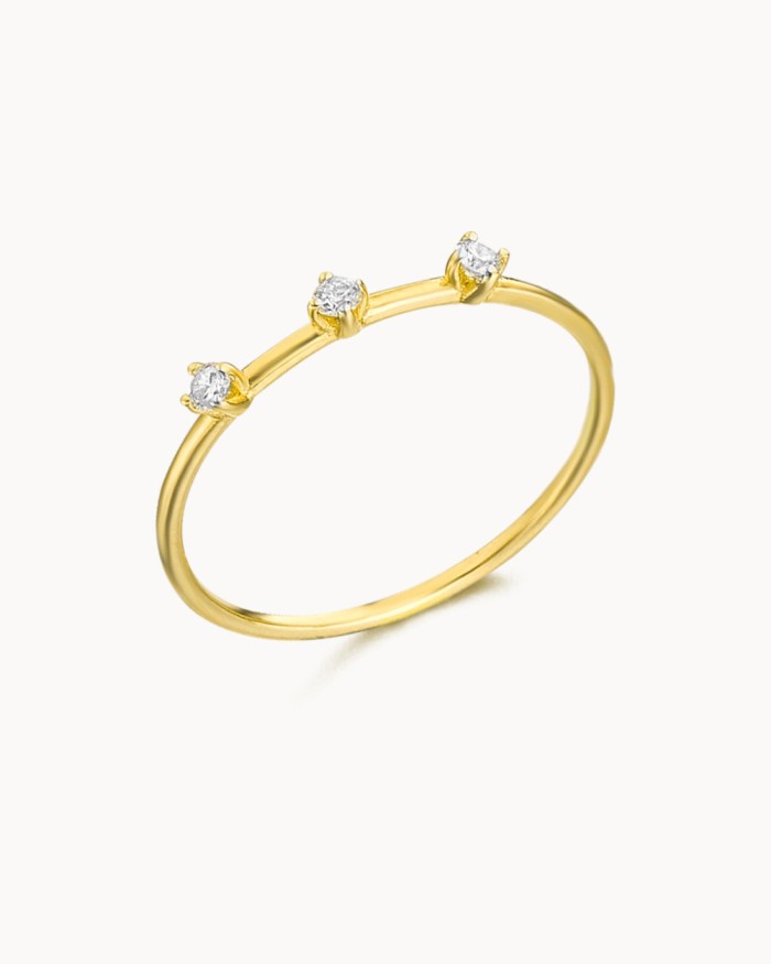 Trinity Ring Gold Diamonds | LECARRE