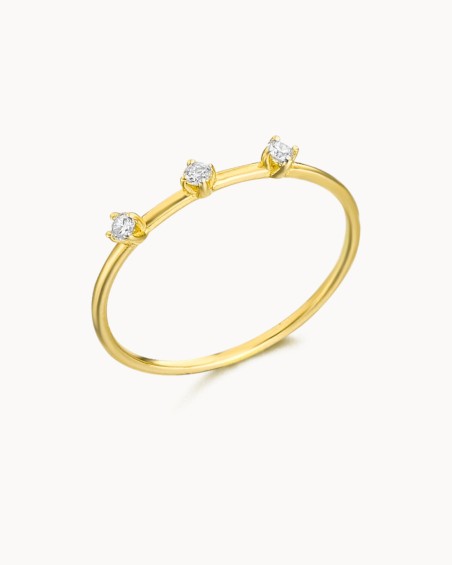 Trinity Ring Gold Diamonds | LECARRE