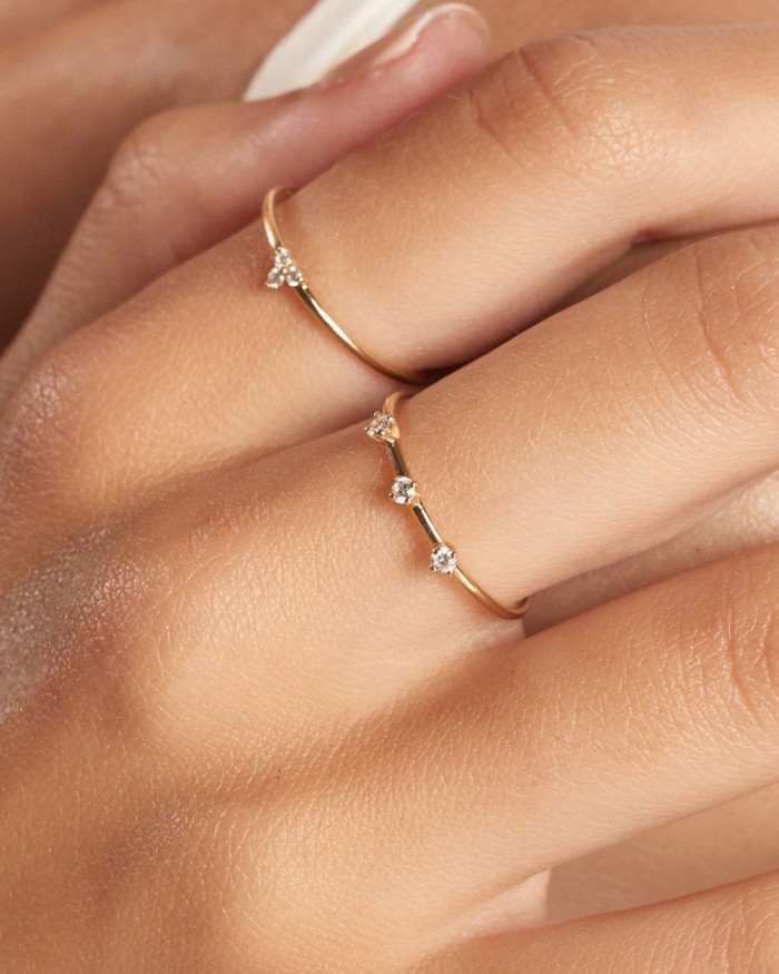 Trinity Ring Gold Diamonds | LECARRE