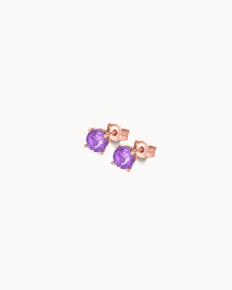 Ohrringe aus Roségold mit Amethysten | LECARRE
