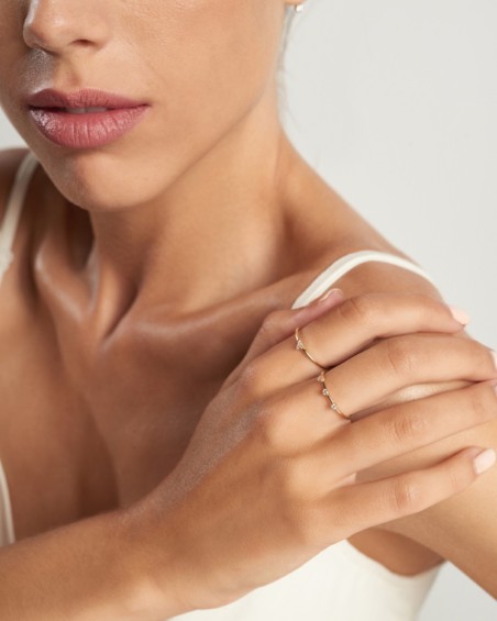 Trinity Ring Gold Diamonds | LECARRE