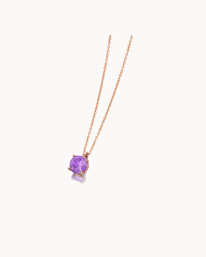 Hanger met amethist en roségoud | LECARRE