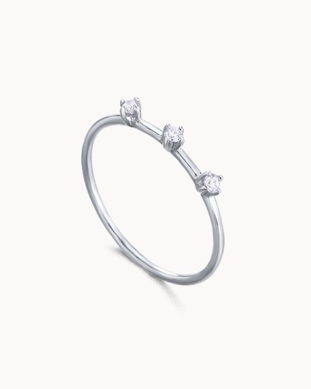 Trinity-Ring aus Weißgold mit Diamanten | LECARRE