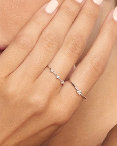Trinity-ring i hvitt gull med diamanter | LECARRE