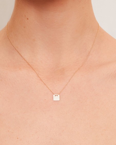 Hanger met ketting die door een vierkantje loopt | LECARRE