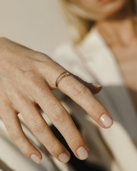Nomad Gold Diamond Ring | LECARRE