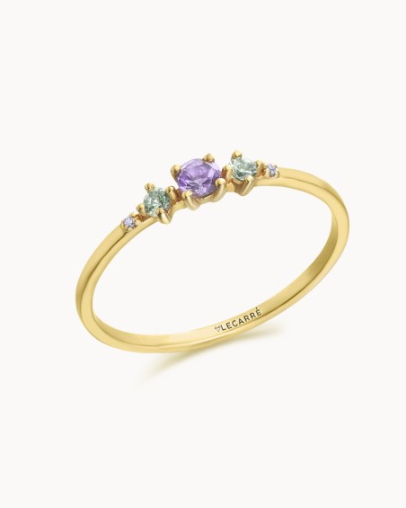 Majorelle Mini Ametist Diamantring | LECARRE