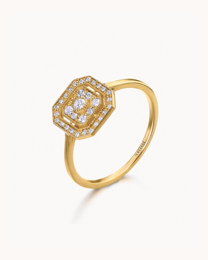 Octo Guld- & Diamantring | LECARRE