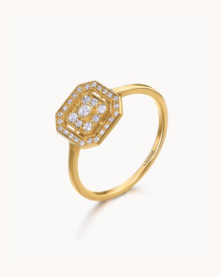 Octo Guld- & Diamantring | LECARRE