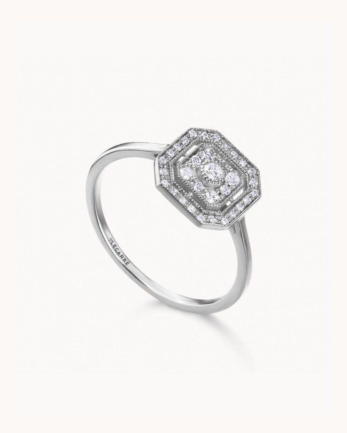 Octo-ring i vitt guld och diamanter | LECARRE