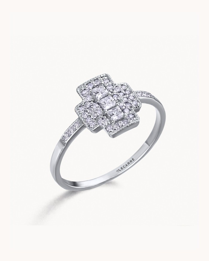 Syracuse-ring i vitt guld och diamanter | LECARRE