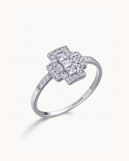 Syracuse-ring i vitt guld och diamanter | LECARRE