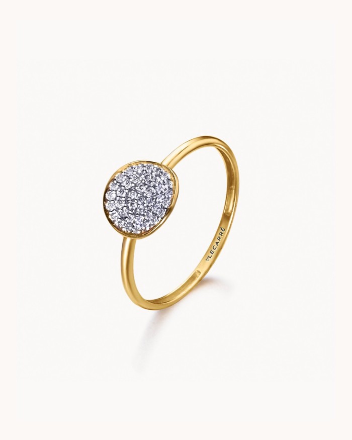 Vita Guld Diamantring | LECARRE