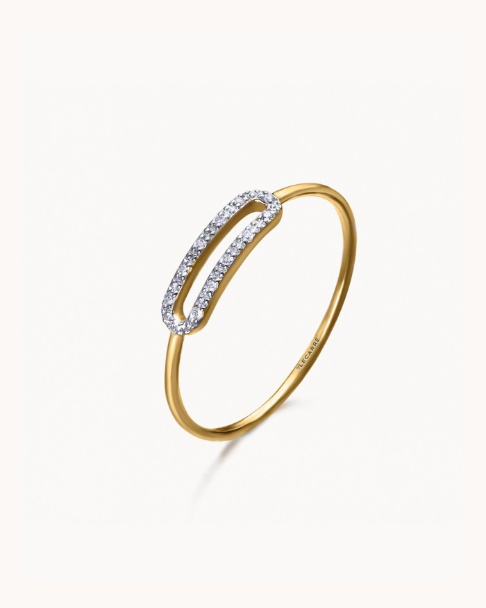 Ring med guld- och diamantspänne | LECARRE