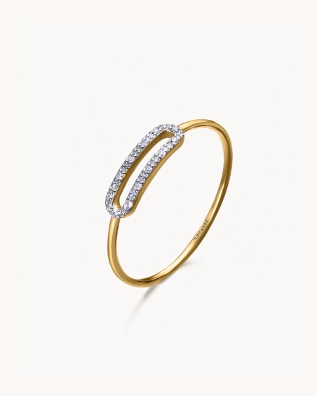 Ring med guld- och diamantspänne | LECARRE