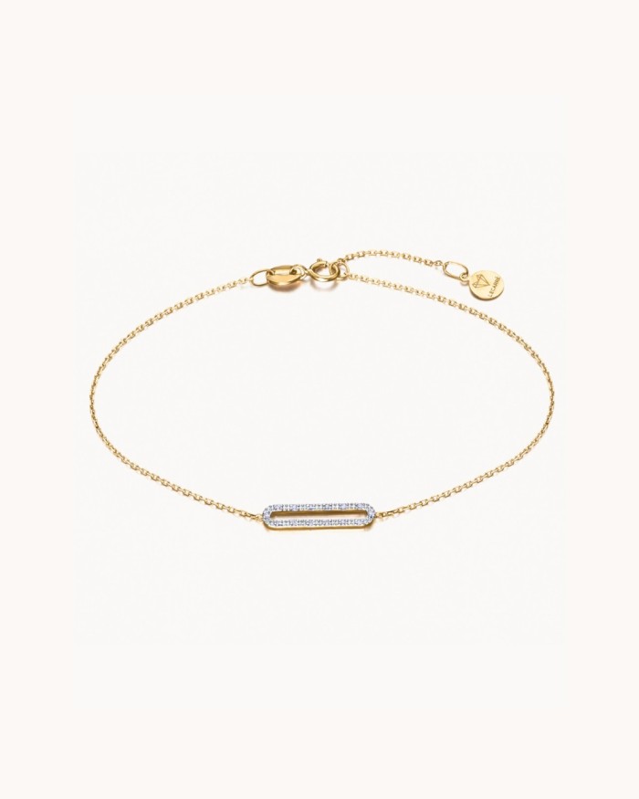 Armband med guld- och diamantkedjespänne | LECARRE