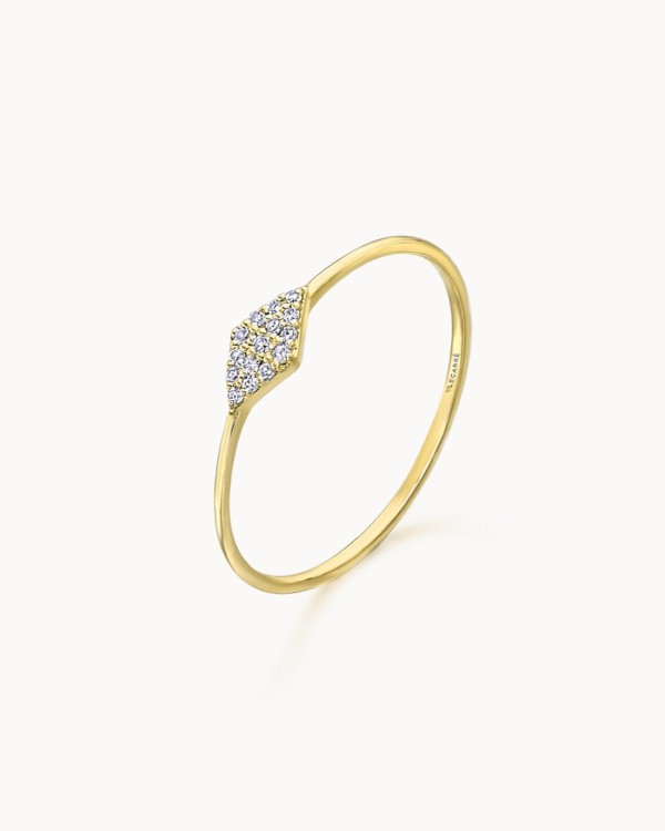 Diamantring i guld med romb | LECARRE