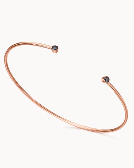 Torques armband in roségoud en zwarte diamanten | LECARRE
