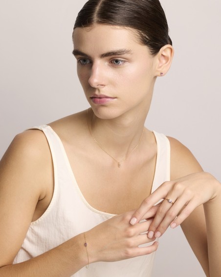 Ovalt ametist OA-armband 5x3 | LECARRE