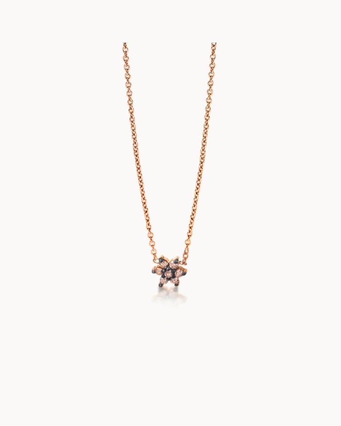 Mini rozet van roségoud en diamanten | LECARRE