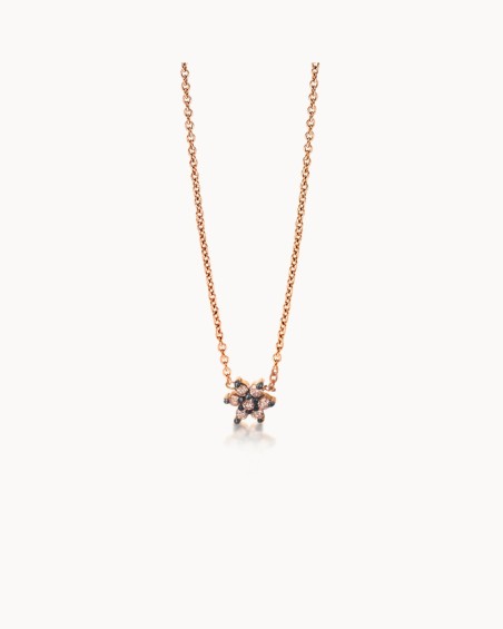Mini-Rosette aus Roségold und Diamanten | LECARRE