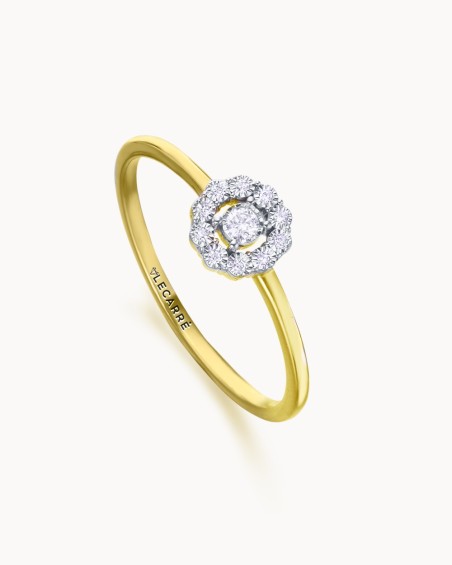 Anel de desire bicolor em ouro e diamantes | LECARRE