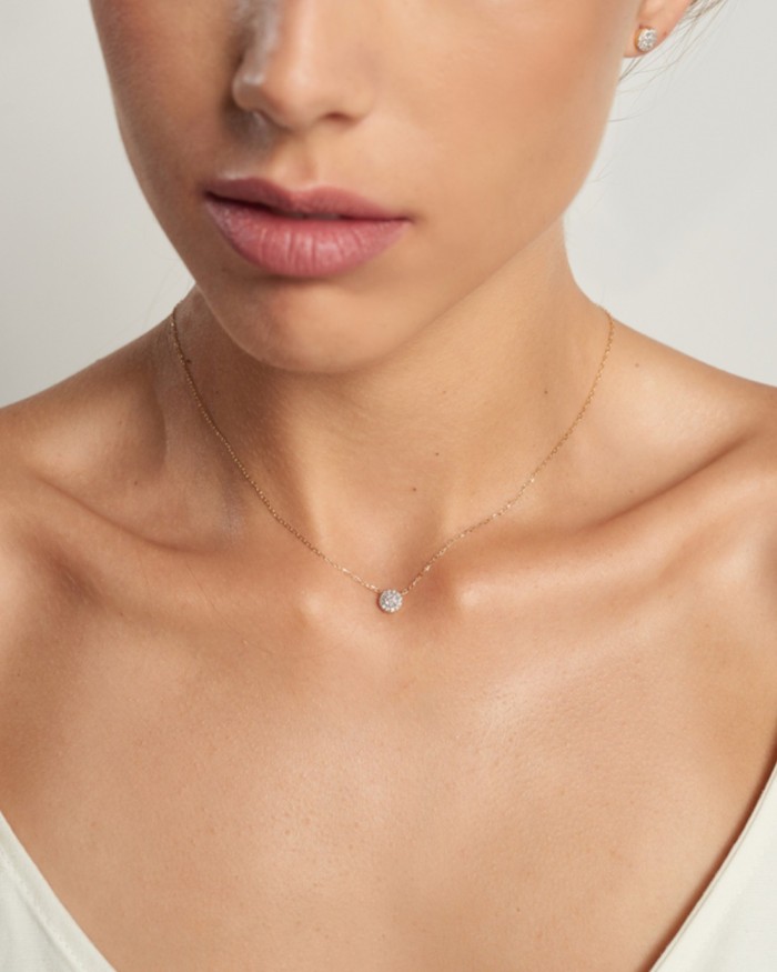 18k guldrosett med diamanter | LECARRE