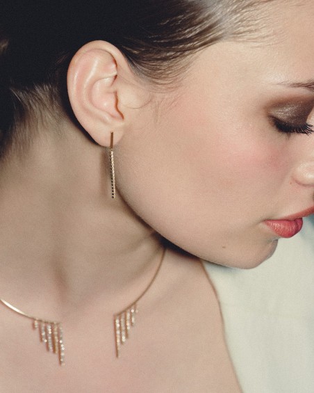 Boucles d'oreilles Drizzle en or et diamants | LECARRE